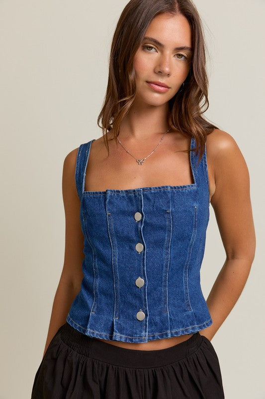 Suzy Denim Top