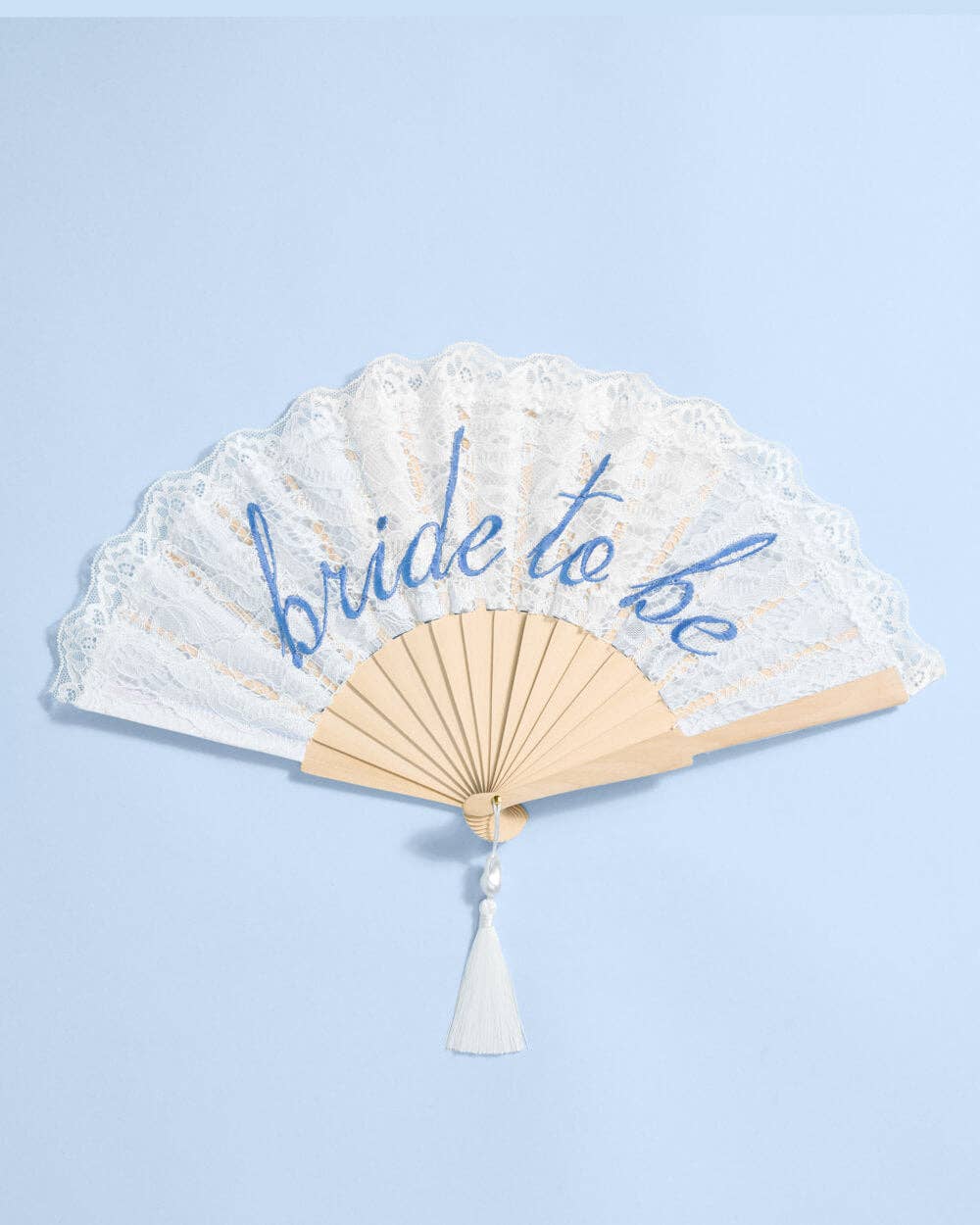 Bride to Be Fan - Lace Embroidered folding fan