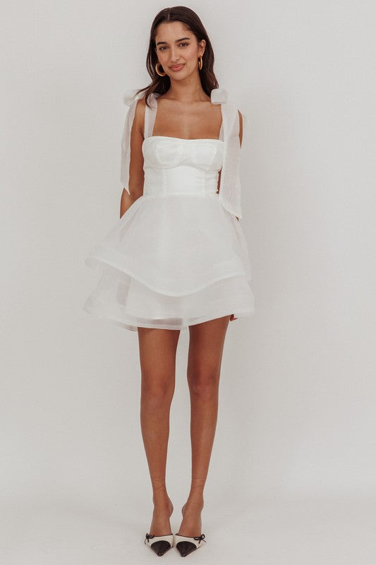 Florence Bow White Dress