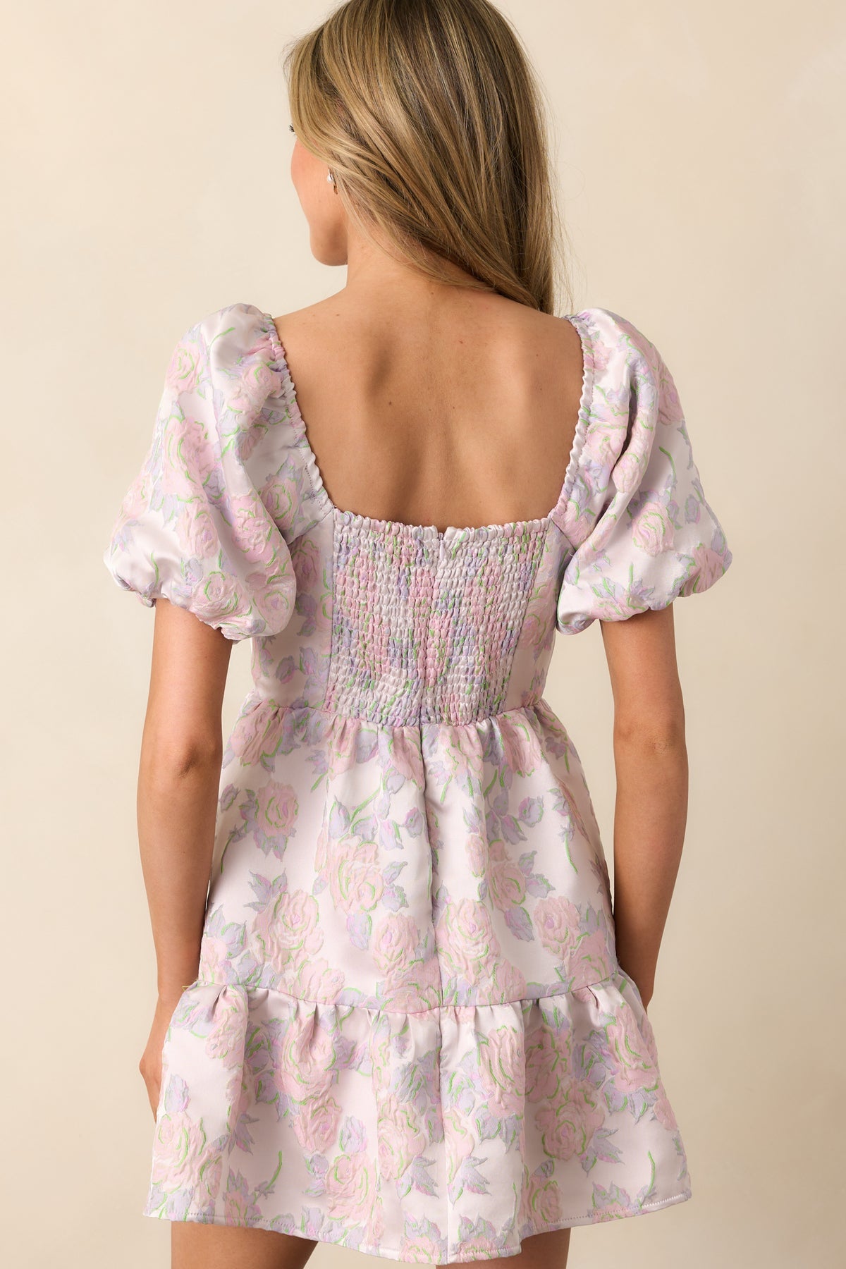 Eliza Floral Puff Sleeves Dress