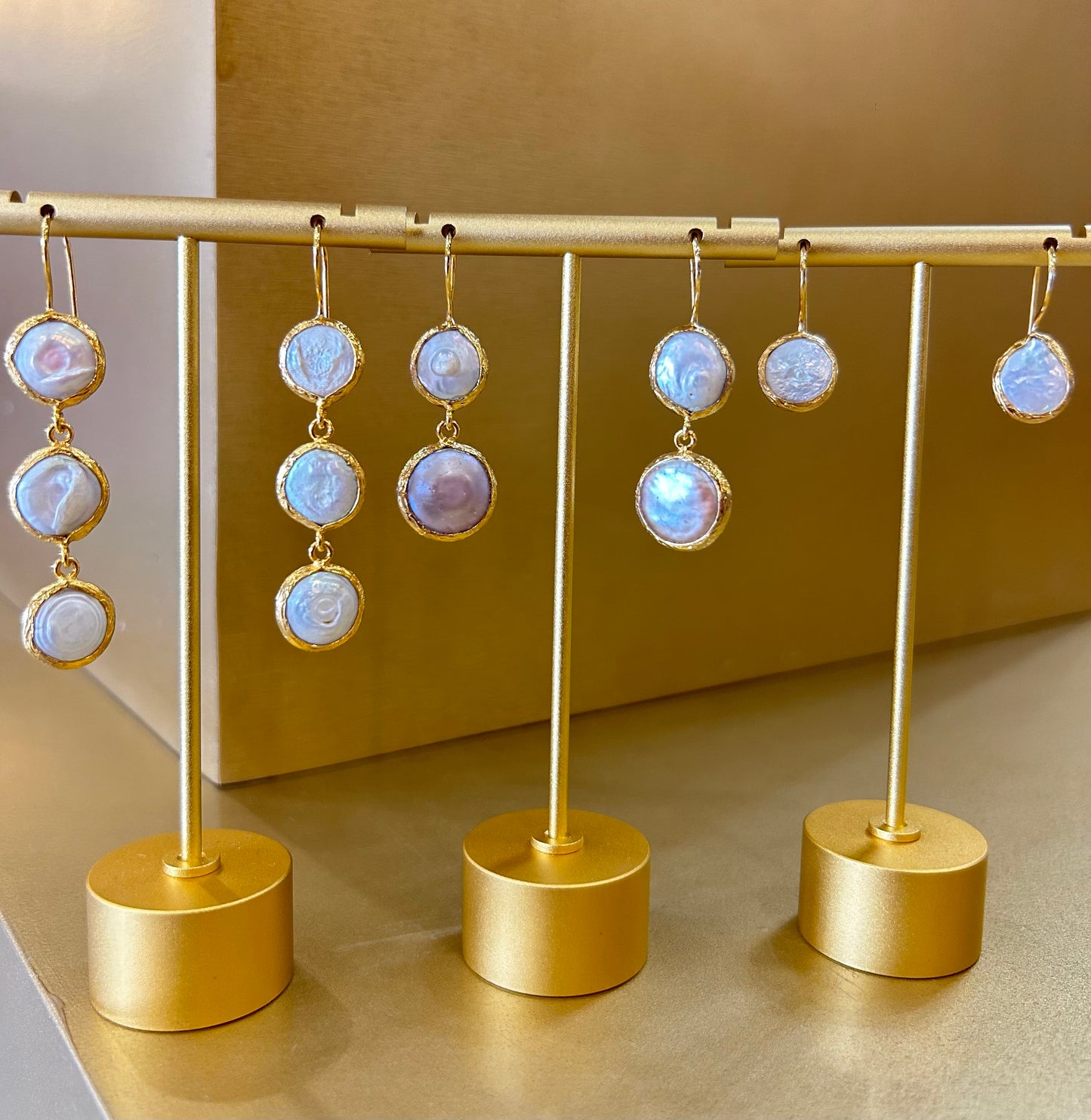 Eva (3)Pearl Earrings