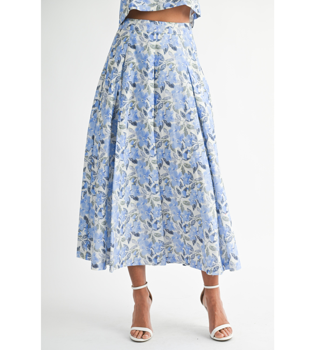Carynna Floral Top & Midi Skirt Set