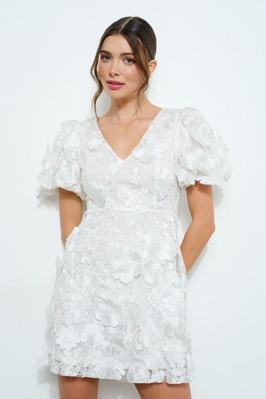 Lori Floral Applique Dress