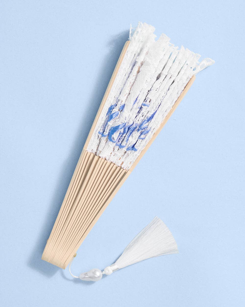 Bride to Be Fan - Lace Embroidered folding fan