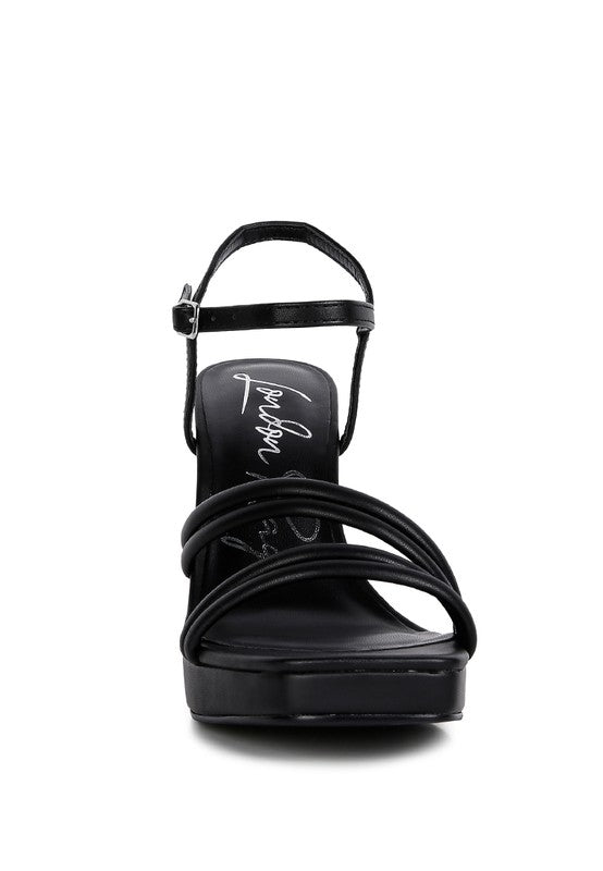 High Heel Platform Strappy Sandals - ONLINE ONLY