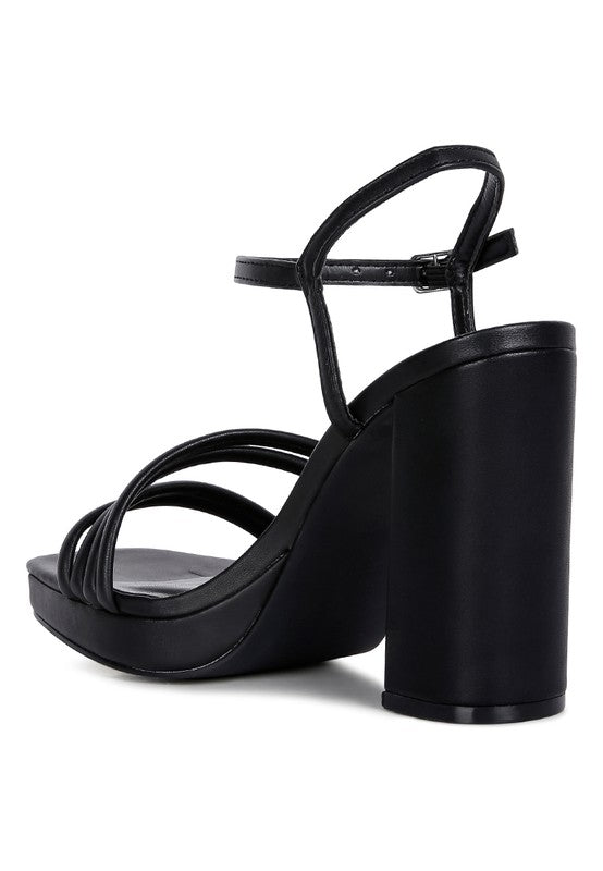 High Heel Platform Strappy Sandals - ONLINE ONLY