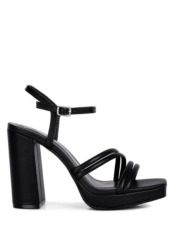 High Heel Platform Strappy Sandals - ONLINE ONLY