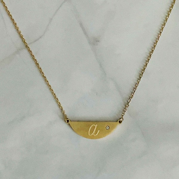 Hamilton Sphere Initial Necklace