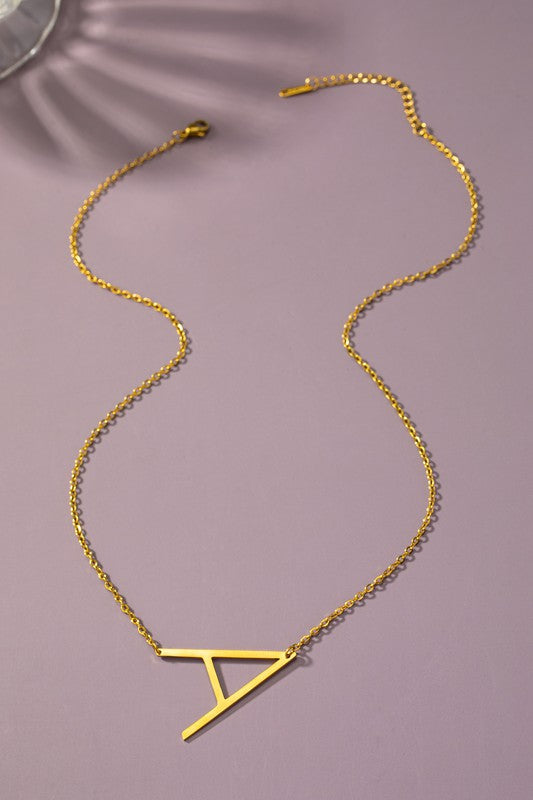 Large Initial Pendant Necklace - ONLINE ONLY