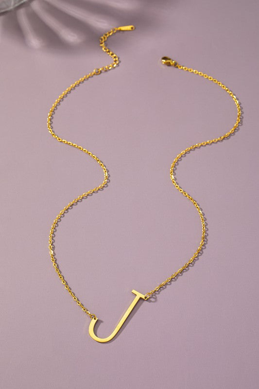 Large Initial Pendant Necklace - ONLINE ONLY