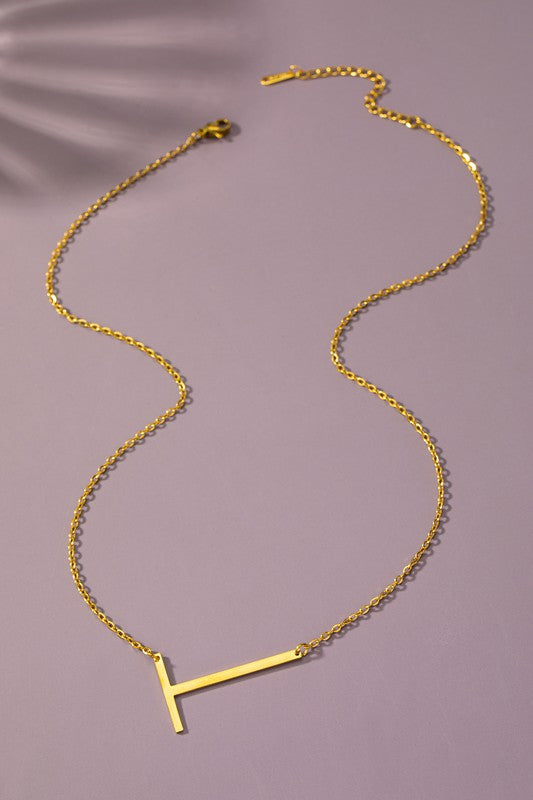 Large Initial Pendant Necklace - ONLINE ONLY