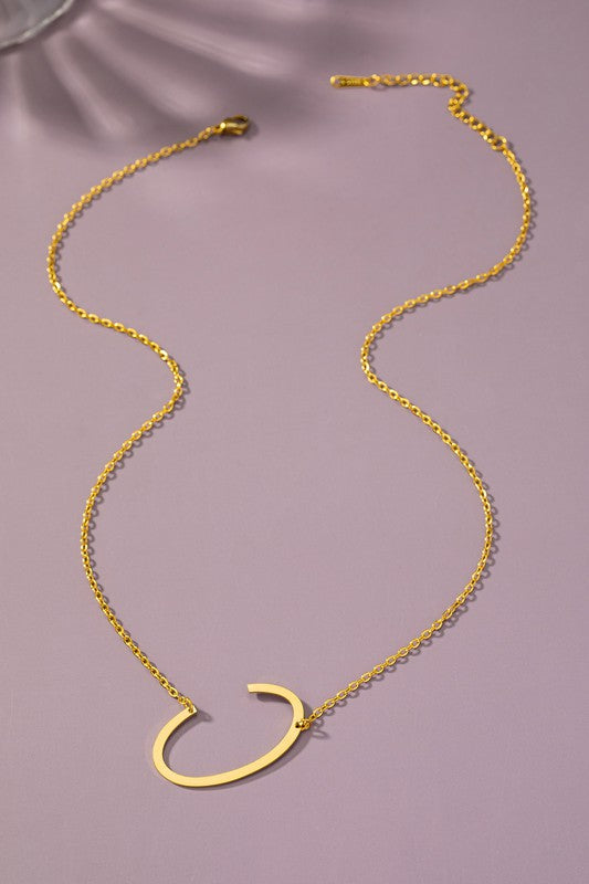 Large Initial Pendant Necklace - ONLINE ONLY