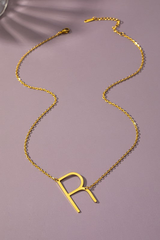 Large Initial Pendant Necklace - ONLINE ONLY