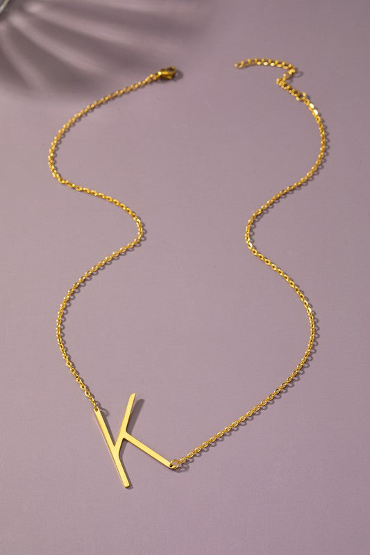 Large Initial Pendant Necklace - ONLINE ONLY