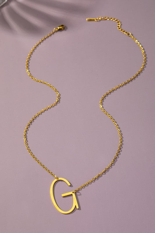 Large Initial Pendant Necklace - ONLINE ONLY