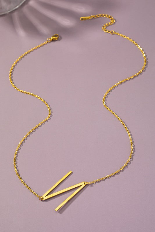 Large Initial Pendant Necklace - ONLINE ONLY