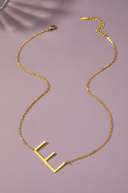 Large Initial Pendant Necklace - ONLINE ONLY