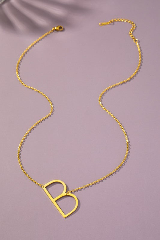 Large Initial Pendant Necklace - ONLINE ONLY