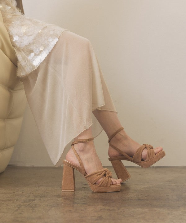 Knotted Band Platform Heels - Oasis Society