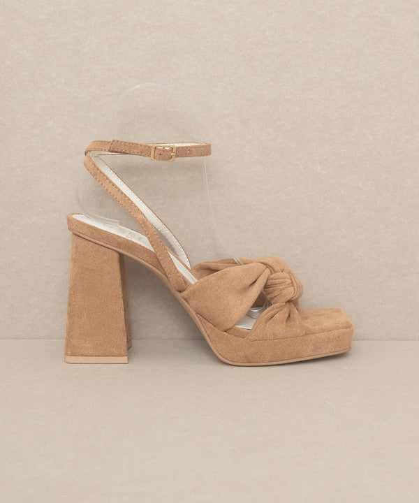 Knotted Band Platform Heels - Oasis Society