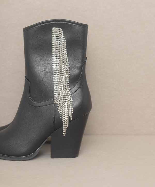 Rhinestone Fringe Boots - ONLINE ONLY