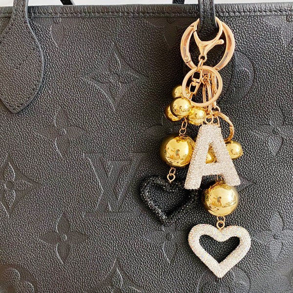 It Girl Glam Initial Key Chain - ONLINE ONLY