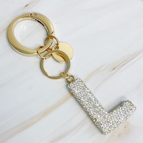 It Girl Glam Initial Key Chain - ONLINE ONLY