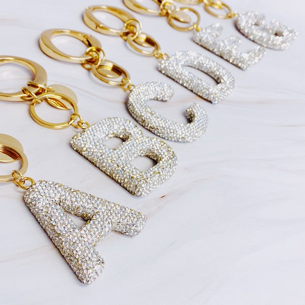 It Girl Glam Initial Key Chain - ONLINE ONLY