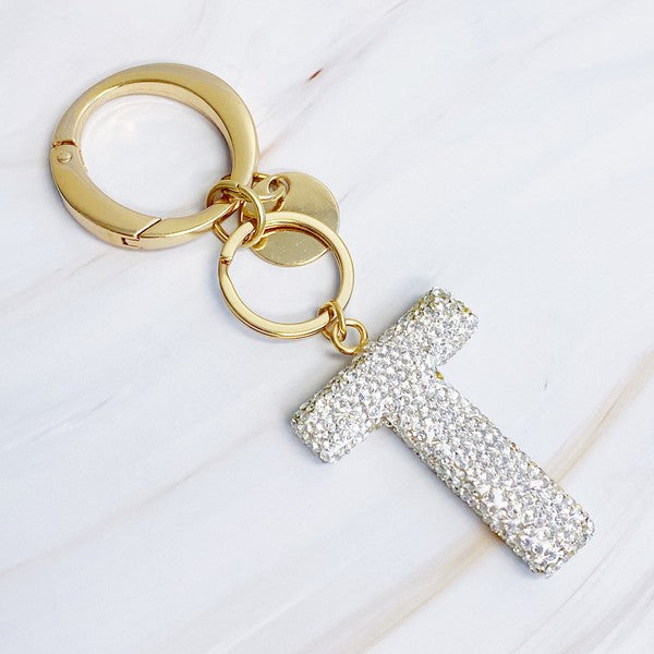 It Girl Glam Initial Key Chain - ONLINE ONLY