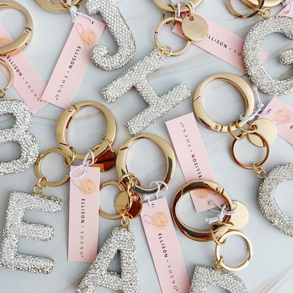 It Girl Glam Initial Key Chain - ONLINE ONLY