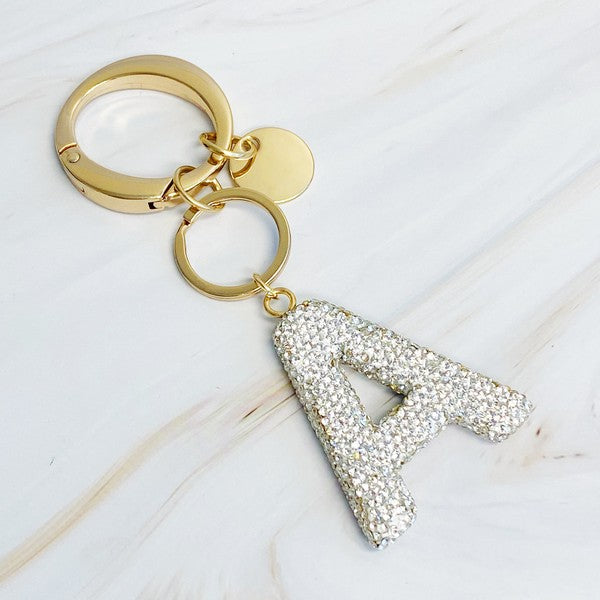 It Girl Glam Initial Key Chain - ONLINE ONLY