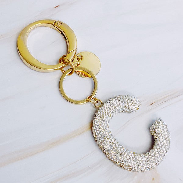 It Girl Glam Initial Key Chain - ONLINE ONLY