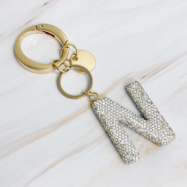 It Girl Glam Initial Key Chain - ONLINE ONLY