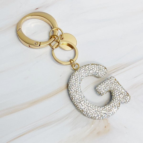 It Girl Glam Initial Key Chain - ONLINE ONLY