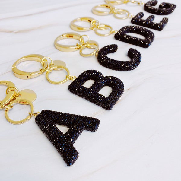 It Girl Glam Initial Key Chain - ONLINE ONLY