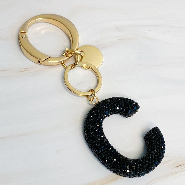 It Girl Glam Initial Key Chain - ONLINE ONLY