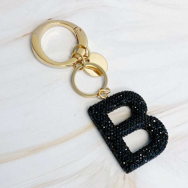 It Girl Glam Initial Key Chain - ONLINE ONLY