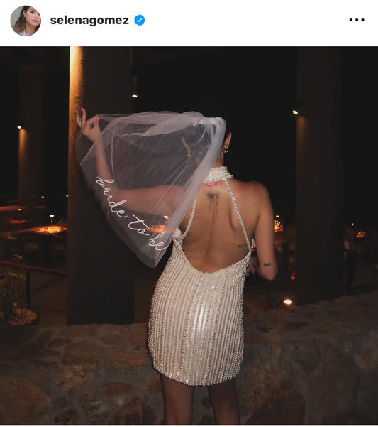 Bride To Be Embroidered Veil
