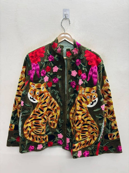 Suzani Embroidered Velvet Jacket