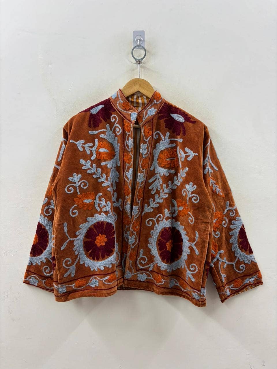 The Bloom -Hand-Embroidered Velvet Jacket