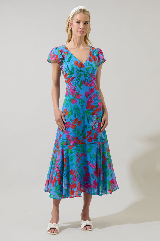 Ailen Floral Midi Dress