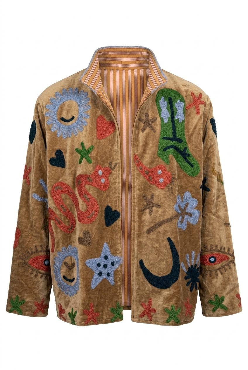 The Desert Hand-Embroidered Velvet Jacket