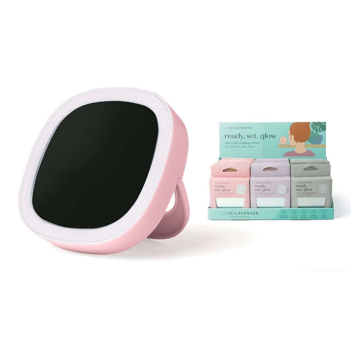 Lemon Lavender - LED Light Up Mini Mirror