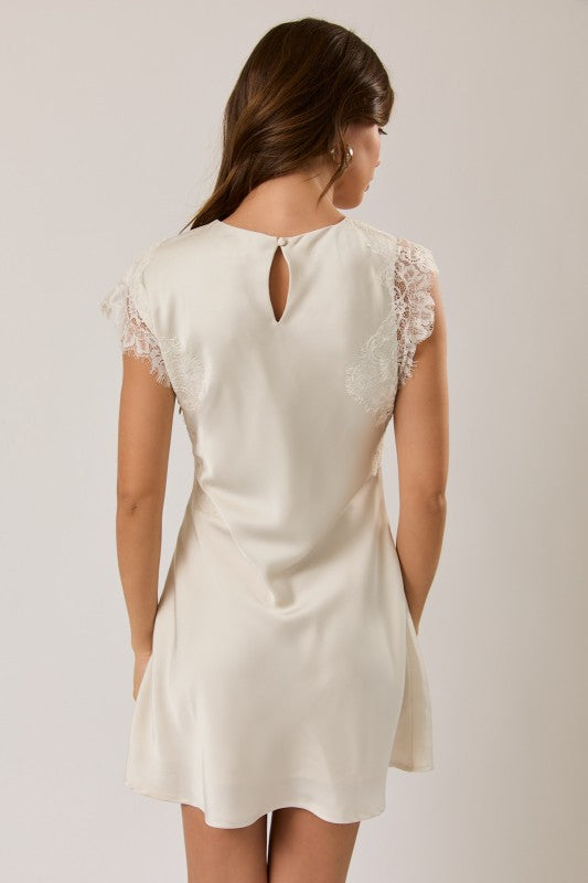 Danna Satin + Lace Dress