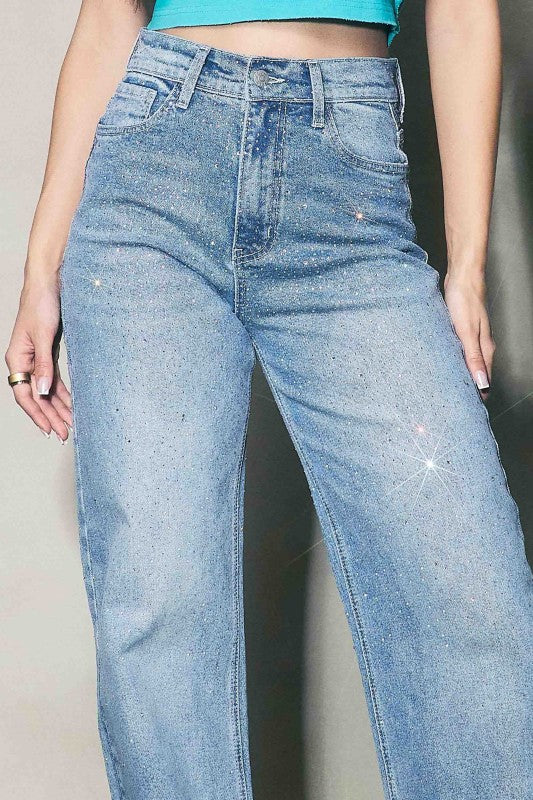 Zara Rhinestone Jeans - PREORDER 10/09