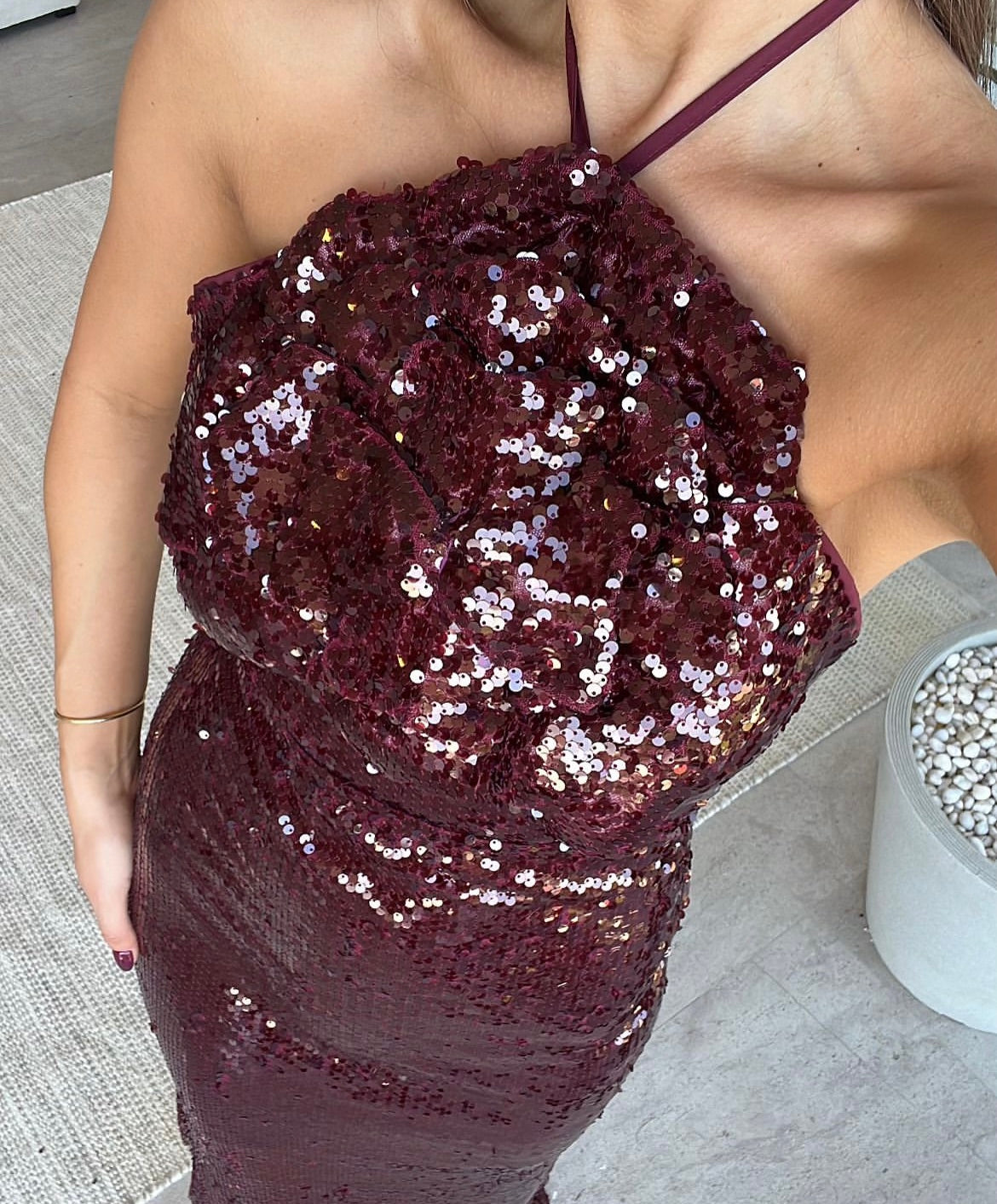 Emma Black Sequin Dress