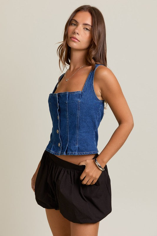 Suzy Denim Top