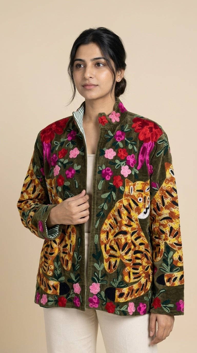 Suzani Embroidered Velvet Jacket