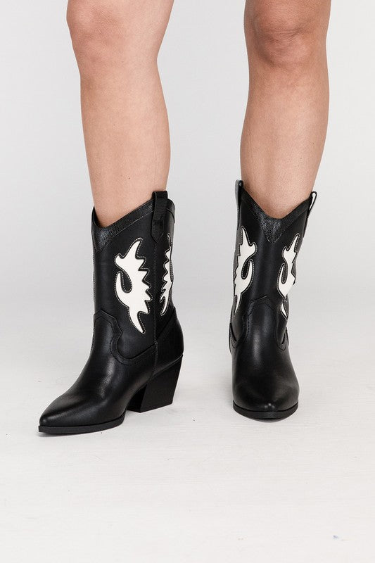 Western High Ankle Boots