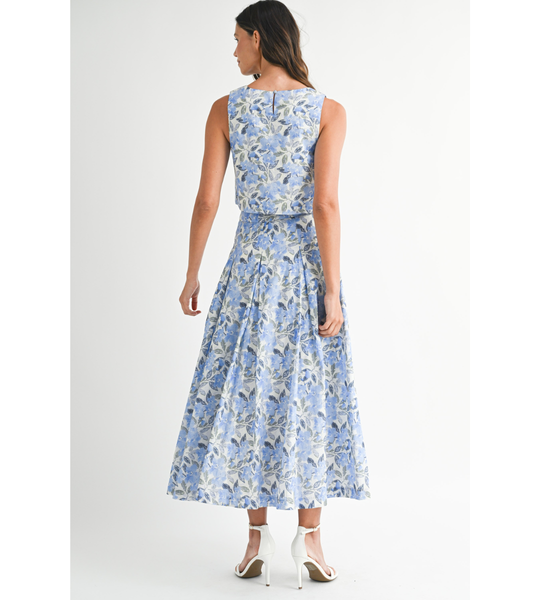 Carynna Floral Top & Midi Skirt Set